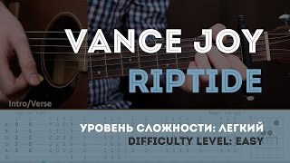 Как играть на гитаре Vance Joy – Riptide guitar tutorial YouPlayGuitarEasily [upl. by Dryfoos]