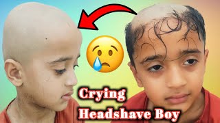 Boy Crying while Getting a Haircut  Headshave Crying Barber Pakistani [upl. by Pozzy]