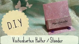 Tutorial DIY Visitenkarten Halter Ständer aus Papier basteln [upl. by Llacam]