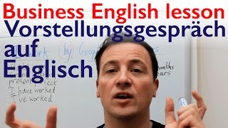 English lesson Vorstellungsgespräch und über sich selbst zu sprechen auf Englisch [upl. by Socem]