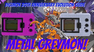 How To Get Metal Greymon  Digimon VPet Evolution Guide  20th Anniversary Digimon Digivice [upl. by Monah651]