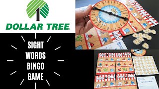 SIGHT WORDS BINGO GAMEDOLLAR TREE [upl. by Matlick]