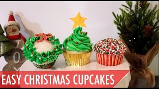 Easy Christmas Cupcake Decorating Ideas [upl. by Relyc653]