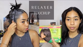 Relaxer Touch Up On Fine quot4Cquot Hair At Home After 1 WHOLE YEAR  Must Watch [upl. by Linnell]