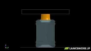 LSDYNA Sample Model No332 Compression Test of Plastic Bottle [upl. by Drhacir372]