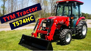 TYM T574 Tractor First Look amp Review [upl. by Aratahc502]