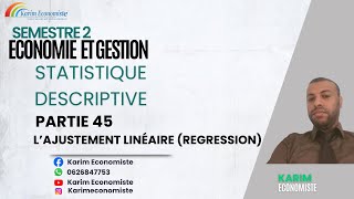 Statistiques descriptive Partie 45 Tableau de contingence EP7 lajustement linéaire Regression [upl. by Cutlor]