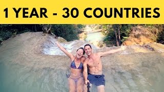 1 Year of Travel Vlogging  30 COUNTRIES [upl. by Beverie]