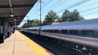 Amtrak 43 “Pennsylvanian” rolls through MetuchenNJ with a friendly crew [upl. by Immij377]