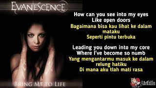 Bring Me To Life  Evanescence Lyrics video dan terjemahan [upl. by Byler]