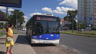 Poland Bydgoszcz bus 79 ride from Garbary to Rondo Kujawskie [upl. by Corly961]