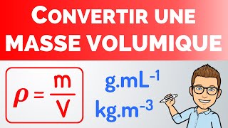 CONVERTIR unités MASSE VOLUMIQUE  💡 Méthode  PhysiqueChimie [upl. by Ahsikram]