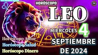 Horóscopo De Hoy 💚 Leo 💚 4 De Septiembre De 2024 Amor  Salud ♈♉♊♋♌♍♎♏♐♑♒♓ [upl. by Fortune]