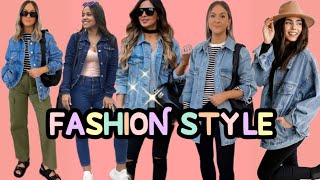 LINDOS OUTFITS CON CHAMARRA DE MEZCLILLA 😍 Fall fashion [upl. by Kathy]