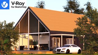 vray 6 for sketchup  exterior rendering setting tutorial [upl. by Palua]