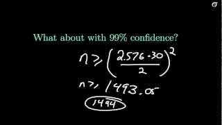 Confidence Intervals for One Mean Determining the Required Sample Size [upl. by Joellen]