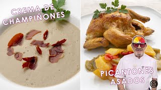 PICANTONES al horno  CREMA de CHAMPIÑONES con jamón  Karlos Arguiñano [upl. by Annavas]