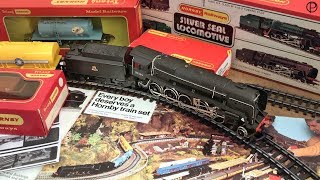 Hornby Railways R550 Class 9F 2100 Locomotive BR Black Livery with colourful wagons [upl. by Secnarfyram]