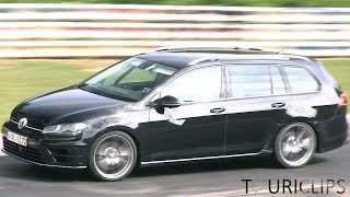 2015 Volkswagen Golf R Estate spied testing on the Nürburgring [upl. by Jemina161]