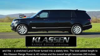 Klassen Stretched Range Rover Armored Car  Presidential State Car  YouthTube [upl. by Ahsienroc106]