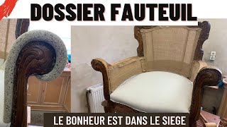 Comment rénover un dossier de fauteuil louis xv rococo [upl. by Hurwitz]