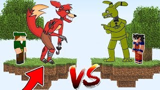 ILHA DO FOXY VS ILHA DO SPRINGTRAP no MINECRAFT  FIVE NIGHTS AT FREDDYS [upl. by Chiquita847]