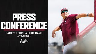 BASEBALL  GAME 2 GEORGIA POST GAME PRESS CONFERENCE [upl. by Laehcym]