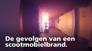 De gevolgen van een Scootmobielbrand  Veiligheidsregio RotterdamRijnmond [upl. by Ennayoj643]