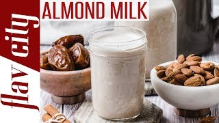 How To Make Homemade Almond Milk  Dessis Kitchen Basics [upl. by Lundeen]