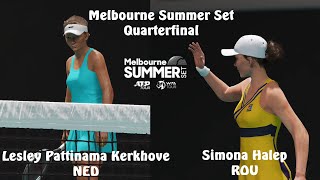 Melbourne Summer Set 2023  Lesley Pattinama Kerkhove vs Simona Halep  Quarterfinal  AO Tennis 2 [upl. by Milas44]