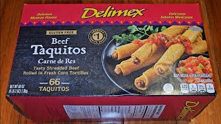 Costco Sale Item Review Delimex Beef Taquitos Carne de Res Taste Test [upl. by Jacquetta]