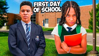 OUR KIDS FIRST DAY AT PRIVATE SCHOOL [upl. by Arved]