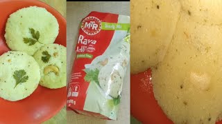 How to make MTR Rava idli Quick recipe Instant Ravaidli easy breakfast recipe review Idli making [upl. by Rabi]