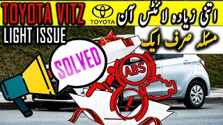 Toyota Vitz Ki ABS Airbag Check Engine Handbrake Lights On Problem Solve [upl. by Alyahsal986]