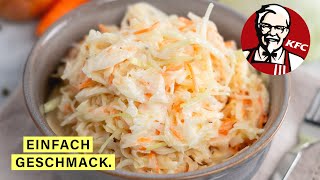 KFC Coleslaw Rezept  Amerikanischer Krautsalat [upl. by Aerdnac298]