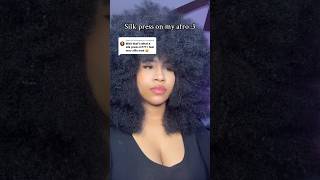 Silk press on afro hair afrohair hairstyles silkpress [upl. by Eilssel857]