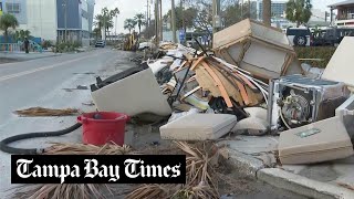 Debris clearing continues in Clearwater Beach Florida after Hurricane Milton [upl. by Otsuaf]