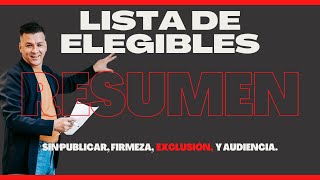 Resumen Final Lista de Elegibles  Concurso Docentes  EN VIVO [upl. by Ennoira]