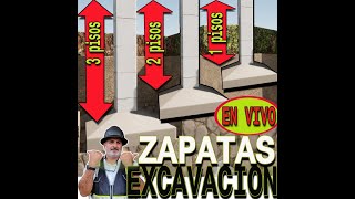 Profundidad de Zapatas para Casa de 123 pisos Asesorías Constructivas GRATIS en VIVO y directo [upl. by Bibeau]