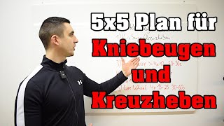 Wie du das 5x5 für Kniebeugen und Kreuzheben gestalte kannst [upl. by Etteniuq]