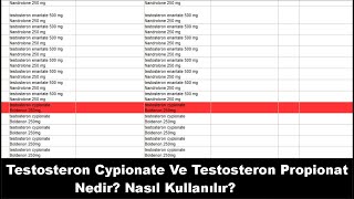 29 Testosteron Cypionate Ve Testosteron Propionat Nedir Nasıl Kullanılır [upl. by Sivia435]