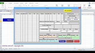 63Zeiterfassungsprogramm in Excel selber erstellen Tabellenblatt „Formular“ ausblenden [upl. by Enoch247]