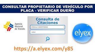 Buscar al Propietario de Vehículo por Placa Online [upl. by Edahs425]