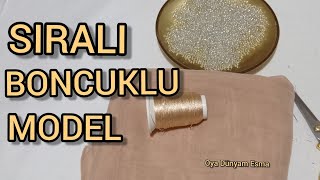 iğne oyaları en yeni sıralı Boncuklu model [upl. by Notxarb976]