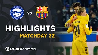 Resumen de Deportivo Alavés vs FC Barcelona 01 [upl. by Wanda]