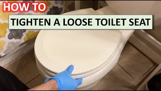 How to Tighten a Loose Toilet Seat  The DIY Guide  Ep 76 [upl. by Ruff]