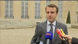 Macron quotla responsabilité du patronat est de mener des accords de branchequot [upl. by Na]