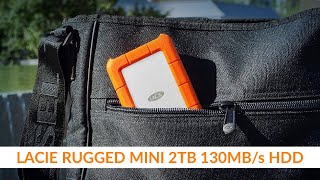 LACIE RUGGED MINI 2TB 130MBs UNBOXING QUICK REVIEW [upl. by Nahsed237]