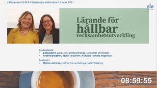 Lärande för hållbar verksamhetsutveckling – webbinarium 8 april 2021 [upl. by Flemings]