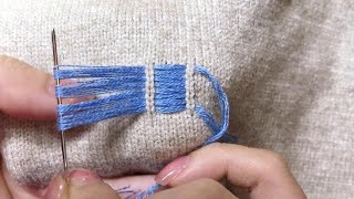 The Amazing Way to Fix a Hole in a Sweater [upl. by Aerdied]